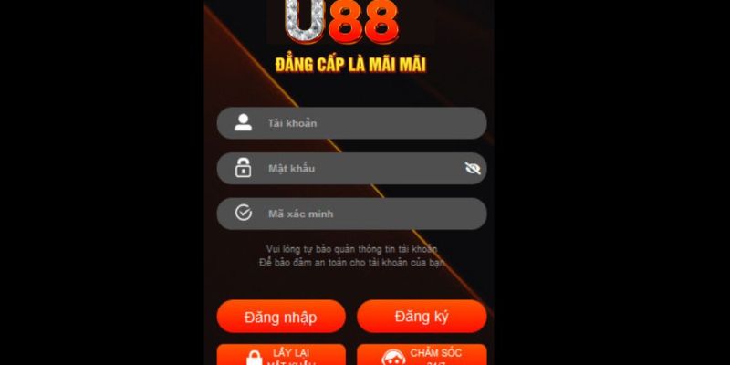 Đăng nhập tài khoản U88 siêu nhanh trong vòng 1 phút Đăng nhập tài khoản U88 siêu nhanh trong vòng 1 phút